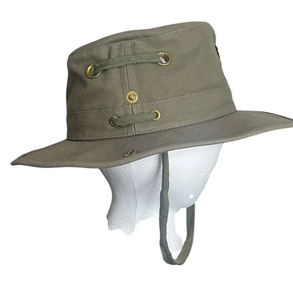 Tilley Endurables Outback Hat Mens Size 6 7/8 Olive Green Outdoor Sun Protection - Picture 2 of 8